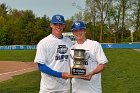 Baseball vs Babson  Wheaton College Baseball players celebrate their victory over Babson to win the NEWMAC Championship for the third year in a row. - (Photo by Keith Nordstrom) : Wheaton, baseball, NEWMAC